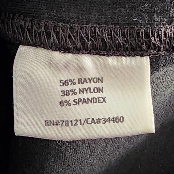 Eileen Fisher Rayon Nylon Stretch Wide Leg Ponte Pants Black Large - Picture 5 of 11